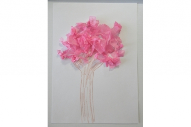 1歳さんでも出来るさくらの制作