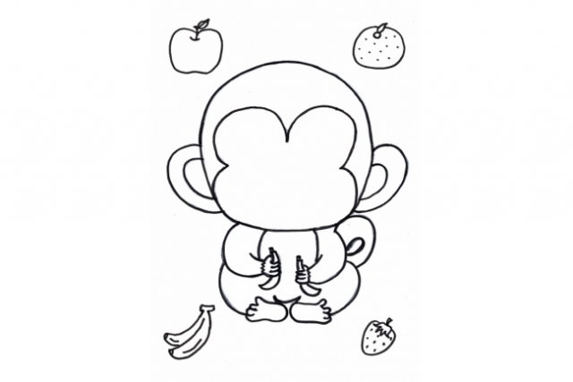 超シンプルで2歳前のお子さんにも導入しやすい！無料のおさるさんワークシート