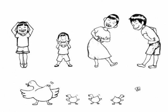 「あたまはどこ？」など、塗って貼って歌える活動　～あそぼ！②「どこかなどこかな」を使って～