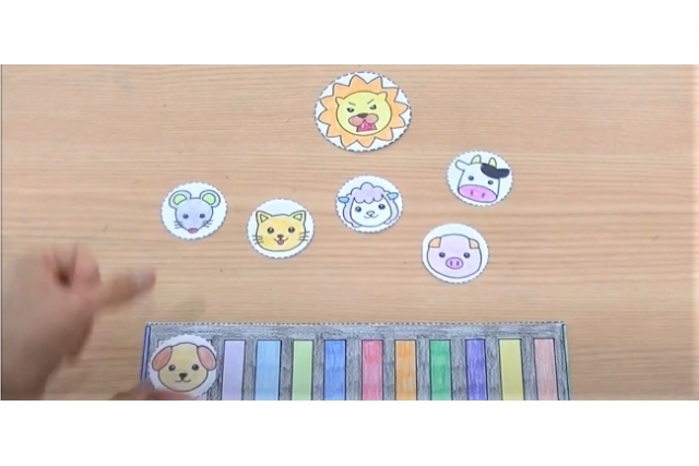 どうぶつのぬりえ・工作　～あそぼ！2「どうぶつさんのおしゃべり」